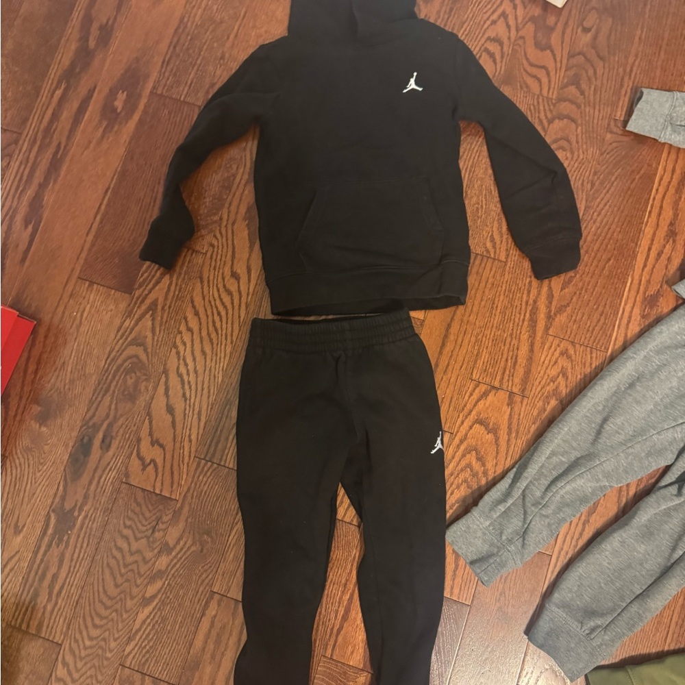Jordan Kids Black Hoodie and Jogger Set